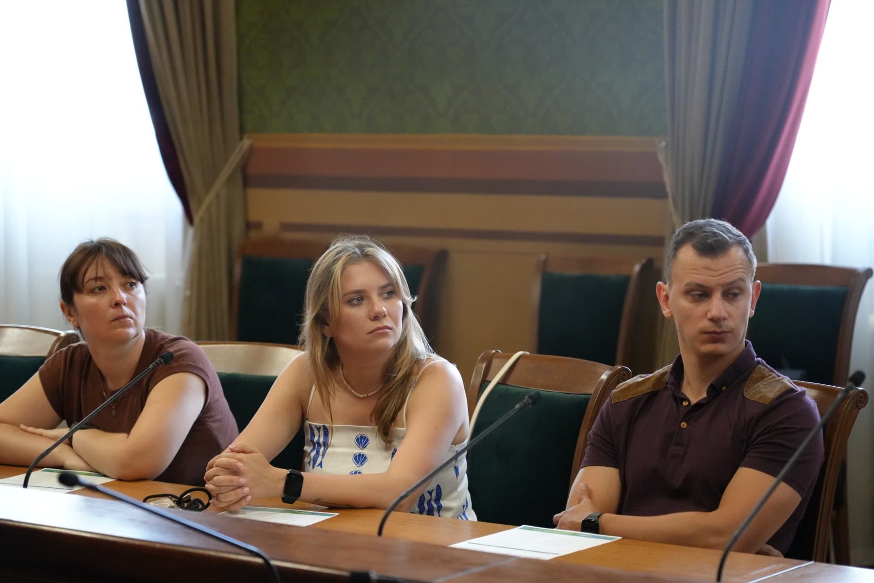 Participants listening to a presentation